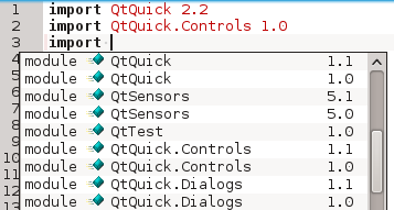 Code-completion for import statements