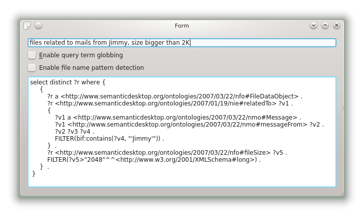 Nepomuk query tester